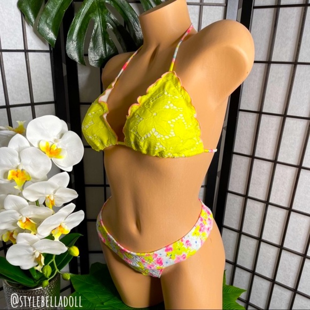 🆕Victoria’s Secret Floral Lace Bikini Set - Picture 4 of 15